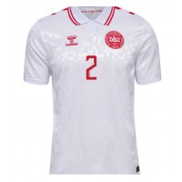 Camiseta Dinamarca Joachim Andersen #2 Visitante Equipación Eurocopa 2024 manga corta